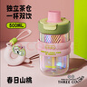 BABLOV花伴森玻璃杯水杯女 學(xué)生吸管杯 高硼硅茶水分離耐高溫杯子500ml 曬單實(shí)拍圖