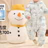 巴拉巴拉童裝嬰兒連體羽絨服輕薄羽絨服寶寶衣服2025冬裝抱衣爬服男童女童 白藍(lán)色調(diào)-白鴨絨 90 cm-充絨量47g 曬單實(shí)拍圖