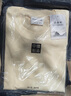400g重磅純棉短袖長(cháng)袖男女T恤純色厚實(shí)不透百搭寬松半袖打底衫QY 暗夜黑 XL 建議160-180斤 曬單實(shí)拍圖