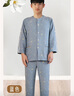 金闌亭春秋款易穿脫護理服骨折專(zhuān)用康復服picc衣服癱瘓病人臥床病號服 薄款-藍色-拉鏈套裝【男款】 L 曬單實(shí)拍圖
