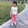 迪士尼（Disney）女寶寶秋裝套裝洋氣兒童衣服童裝一歲女童冬裝小香風(fēng)馬甲三件套 粉色花邊雙口袋三件套 110 建議100-110cm2歲-3歲碼(95 曬單實(shí)拍圖