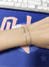周六福（ZLF）  18k金項鏈女玫瑰金彩金項鏈O字素鏈女生 白-41+5cm（0.8-1g） 素鏈 曬單實(shí)拍圖