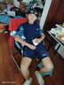 軒海分體泳衣男士青少年沖浪漂流泡溫泉保暖潛水服防曬速干泳衣套裝 0535-1+0657-1藏青六件套 4XL 曬單實(shí)拍圖