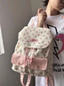 途尊可愛(ài)少女帆布雙肩小背包新款高顏值學(xué)生女生百搭大容量碎花背包 碎花雙肩包【帶簡(jiǎn)約布標】 曬單實(shí)拍圖