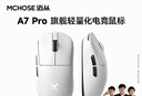 邁從（MCHOSE）A7高階輕量化無線鼠標(biāo)游戲電競辦公有線/2.4G/藍(lán)牙三模連接 PAW3950/3395人體工學(xué)無孔設(shè)計 A7 Pro 白色 曬單實(shí)拍圖