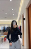 蕉下（beneunder）打底衫女士?jī)?nèi)搭顯瘦搖粒絨長(zhǎng)袖t恤女秋冬新品純色彈力修身PO15123 曬單實(shí)拍圖