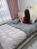 南極人被子被芯+四件套+枕芯雙人家用春秋被單人宿舍被褥全套一整帶褥子 慕斯-山灰+中灰 1.8m床八件套【2.0m被芯6斤】 曬單實(shí)拍圖