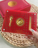 中國黃金（CHINA GOLD）黃金擺件金片套裝足金三寶碗筷勺三件套寶寶嬰兒周歲滿月生日禮物 三寶碗筷勺-三件套  約1g 曬單實(shí)拍圖
