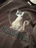 DZZIT地素【劉浩存同款】短袖T恤春秋貓貓印花棉質(zhì)休閑上衣女 黃褐色 M 曬單實(shí)拍圖