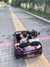 酷派馳帕拉梅拉雙人兒童電動(dòng)汽車(chē)四輪超大可坐大人小孩寶寶遙控玩具童車(chē)【烤漆紅】四驅12V12A石墨烯+皮座（軟輪）真車(chē)避震+遙控搖擺+音樂(lè )藍牙 曬單實(shí)拍圖