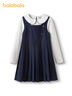 巴拉巴拉兒童連衣裙女童秋裝洋氣時(shí)尚中大童兩件套潮 深藍 165 cm 曬單實(shí)拍圖