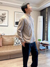 SHANSHAN杉杉純羊毛衫男冬季100%綿羊毛加厚保暖毛衣中青年男士休閑圓領(lǐng)針 米駝色 2XL (185) /185 曬單實(shí)拍圖