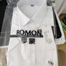 羅蒙（ROMON）短袖襯衫男士2025夏季涼感棉質(zhì)上衣商務(wù)休閑正裝白襯衣MQ21白色40 曬單實(shí)拍圖