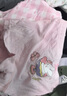 威爾貝魯（WELLBER）兒童內(nèi)褲女中大童棉質(zhì)褲衩平角內(nèi)褲四角短褲3條裝粉粉兔組100cm 曬單實(shí)拍圖