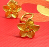 周六福七夕禮物黃金耳釘女足金999花卉耳飾耳針 計價(jià) 2.23g 曬單實(shí)拍圖