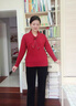 恰凡（QIAFAN）媽媽秋裝2025新款氣質(zhì)毛衣中老年女裝秋冬款上衣本命年打底針織衫 AGA7h 紅色 M 曬單實拍圖