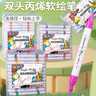 真彩（TRUECOLOR）36色雙頭速干軟頭丙烯馬克筆幼兒園小學(xué)生兒童美術(shù)專(zhuān)用不透色可疊色繪畫(huà)筆無(wú)味不含酒精602 曬單實(shí)拍圖