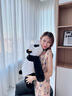 MOONCHILD趴趴熊抱枕女生睡覺(jué)專(zhuān)用靠墊夾腿熊沙發(fā)毛送女友送女朋友七夕禮物 熊貓 趴趴 【蓬松柔軟Q彈】120 曬單實(shí)拍圖