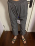 真維斯（JEANSWEST）冰絲褲子男士休閑寬松直筒夏季薄款速干運動潮牌垂感闊腿長褲春秋 灰色 【NO1強烈推薦】 S 80-99斤 曬單實拍圖