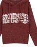 妖精的口袋字母刺繡紅色連帽毛衣女2024年冬季新款慵懶風(fēng)加厚上衣 密語(yǔ)紅色 M 曬單實(shí)拍圖
