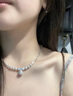 迪后（Dirholl）品牌輕奢碎銀幾兩珍珠吊墜項(xiàng)鏈女款年輕情人節(jié)七夕禮物送老婆 碎銀幾兩珍珠項(xiàng)鏈女 曬單實(shí)拍圖