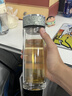 水宜生一鍵速開(kāi)純鈦水杯雙層玻璃杯車(chē)載便攜高檔弱堿商務(wù)水杯免費定制冰川藍商務(wù)泡茶杯 曬單實(shí)拍圖