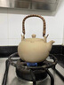 塘墨軒 原礦無釉明火燒水壺 大容量陶瓷煮茶壺家用養(yǎng)生提梁壺電陶爐陶壺 藤提無釉圓滿壺 曬單實拍圖