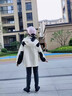 兒童沖鋒衣三合一秋冬保暖女童運(yùn)動外套防風(fēng)防潑水抓絨衣新款2025 黑卡其單外套女 140 曬單實拍圖