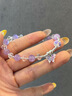 中國珠寶銀手鏈女S925銀紫水晶蝴蝶手串銀手飾女送女友生日七夕情人節(jié)禮物 總重約9克 曬單實拍圖