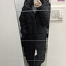 雪中飛連帽長(cháng)款羽絨服男士冬季純色帥氣簡(jiǎn)約雪中飛logo防風(fēng)門(mén)襟羽絨外套 黑色 M (170) 曬單實(shí)拍圖