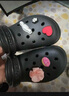 卡駱馳crocs七夕禮物檀健次同款復(fù)古洞洞鞋女鞋厚底老爹鞋小鯨魚洞洞鞋206302 黑色-001(含智必星) 39 (250mm) 曬單實(shí)拍圖