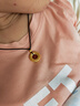 亞一黃金吊墜項(xiàng)鏈平安扣女足金純金紅瑪瑙七夕情人節(jié)生日禮物送女友 曬單實(shí)拍圖