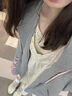 甜米寶可愛(ài)小貓咪耳朵寬松連帽外套女秋冬學(xué)生休閑減齡洋氣日系開(kāi)衫加絨 灰色  常規 L 110-120斤 曬單實(shí)拍圖