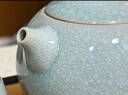 金鑲玉冰片汝窯西施壺 功夫茶具陶瓷茶壺開片冰裂泡茶壺家用 陳為勤手作 曬單實拍圖