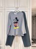 迪士尼（Disney）情侶睡衣女春秋季新款舒適柔軟棉長(cháng)袖套裝可外穿男大碼圓領(lǐng)家居服 C20963女裝 M 曬單實(shí)拍圖
