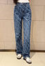 Calvin KleinJeans【復(fù)刻90系列】25早秋新款女ck純棉滿印直筒牛仔褲47C794G 3H6-牛仔藍 25 曬單實拍圖