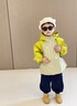 G.DUCKKIDS童裝兒童沖鋒衣三合一可拆卸春秋季連帽男童外套冬裝防寒保暖衣服 黃色三合一兩件套 100 （建議身高90cm 3-4歲）cm 曬單實(shí)拍圖