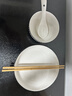 肅匠陶瓷餐具簡(jiǎn)約盤(pán)子碗套裝純白釉下彩餐具套裝釉下彩碗碟套裝微波爐 山田16件套(4碗4盤(pán)4勺4筷) 16頭 曬單實(shí)拍圖