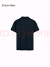Calvin KleinJeans【防曬】25夏季男士珠地網(wǎng)眼ck商務(wù)休閑純色短袖T恤POLO衫 BAI-藏青 S 曬單實(shí)拍圖