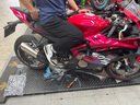 MOTO TRONMOTOTRON適用ZXJC張雪500RR改裝升高腳踏三星手把牛角護蓋油箱蓋 升高腳踏 黑紅 1套 曬單實拍圖