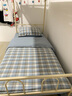 南極人（Nan Ji ren）大學(xué)生宿舍六件套A類新疆棉被子床墊單人宿舍水洗棉床單被罩整套 摩斯藍(lán) 【一站式服務(wù) 拎包入住】 0.9m 床單款 三件套+3斤棉褥+3斤墊褥+枕芯 曬單實(shí)拍圖