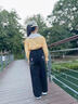 女童牛仔褲春秋季2025新款女大童一體絨褲子兒童闊腿褲初中學(xué)生潮 黑色【加絨加厚款】 160 曬單實(shí)拍圖