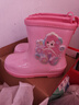 多妙屋兒童雨鞋女四季膠鞋中小童水鞋小孩幼兒寶寶雨靴8130粉紅 200 曬單實(shí)拍圖