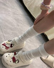 寶娜斯（BONAS）針織襪套女款堆堆襪秋冬jk襪白色襪子女小腿襪腿套y2k辣妹 【單雙裝直筒款】米白色 均碼 針織直筒襪套（40cm ) 曬單實(shí)拍圖