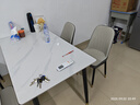 全品屋巖板餐桌家用4-6人小戶型桌椅組合長(zhǎng)方形現(xiàn)代簡(jiǎn)約吧臺(tái)吃飯大桌子 【12MM厚】啞光雪山白 送貨入戶 120cm 【寬70CM】一桌四椅 曬單實(shí)拍圖