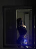 凰巣辣妹黑色露肩斜肩長(zhǎng)袖t恤女2025秋季新款修身緊身顯瘦純欲風(fēng)上衣 L （95-110） 曬單實(shí)拍圖