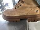 駱駝（CAMEL）大黃靴女都市戶(hù)外四季可穿系帶工裝靴馬丁靴 L23W307016 黃棕 39 曬單實(shí)拍圖