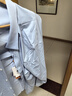 歐定頭等艙高彈襯衫男士冰氧藍免燙抗皺高端長袖襯衣 冰氧藍純色 44 曬單實拍圖
