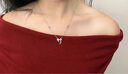 沄汧項鏈女純銀999足銀2025新款輕奢小眾吊墜生日禮物送女友首飾飾品 四芒星蝴蝶結項鏈【證書(shū)+禮盒】 曬單實(shí)拍圖
