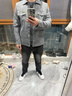 才俏夾克男2025春秋季外套男新款夾克男士韓版帥氣翻領(lǐng)薄款外套休閑 翻領(lǐng)迷彩扣子灰色 L 175/92A 128斤-140斤 曬單實(shí)拍圖